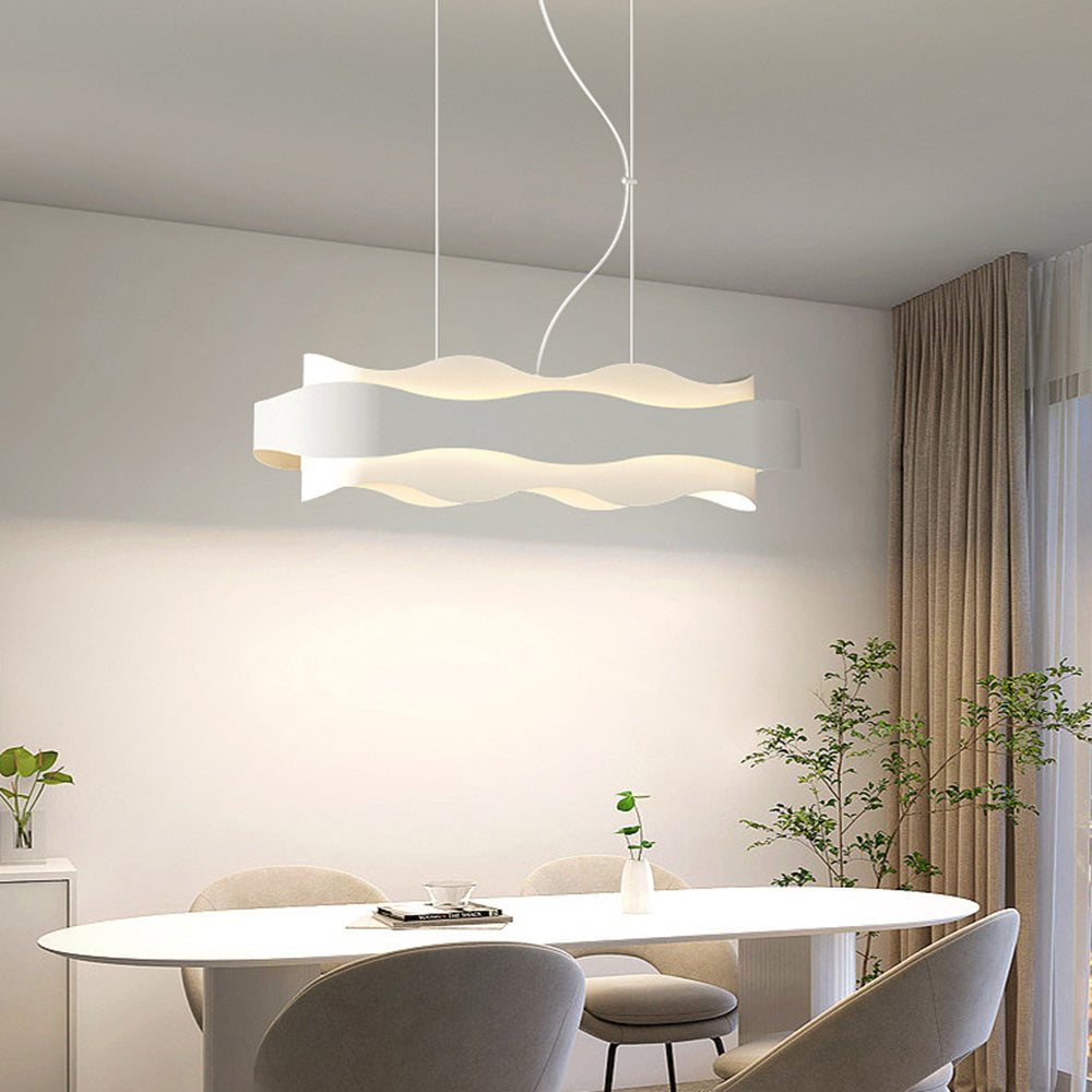 Carina Art Deco Bloemvorm Metalen Hanglamp, Wit, Woonk/Eetk/ Slaapkamer