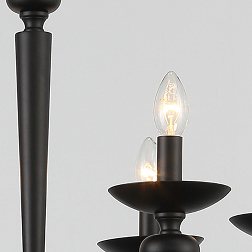 Valerio Retro Kaars Wandlamp/Zwarte Hanglamp Voor Woonk/ Eetkamer