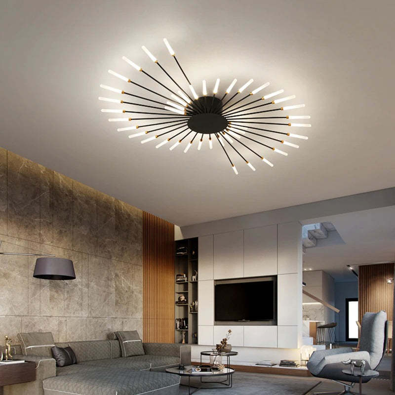 Lowry Grote LED Plafondlampen Wit Metaal Woonkamer Slaapkamer Hotel
