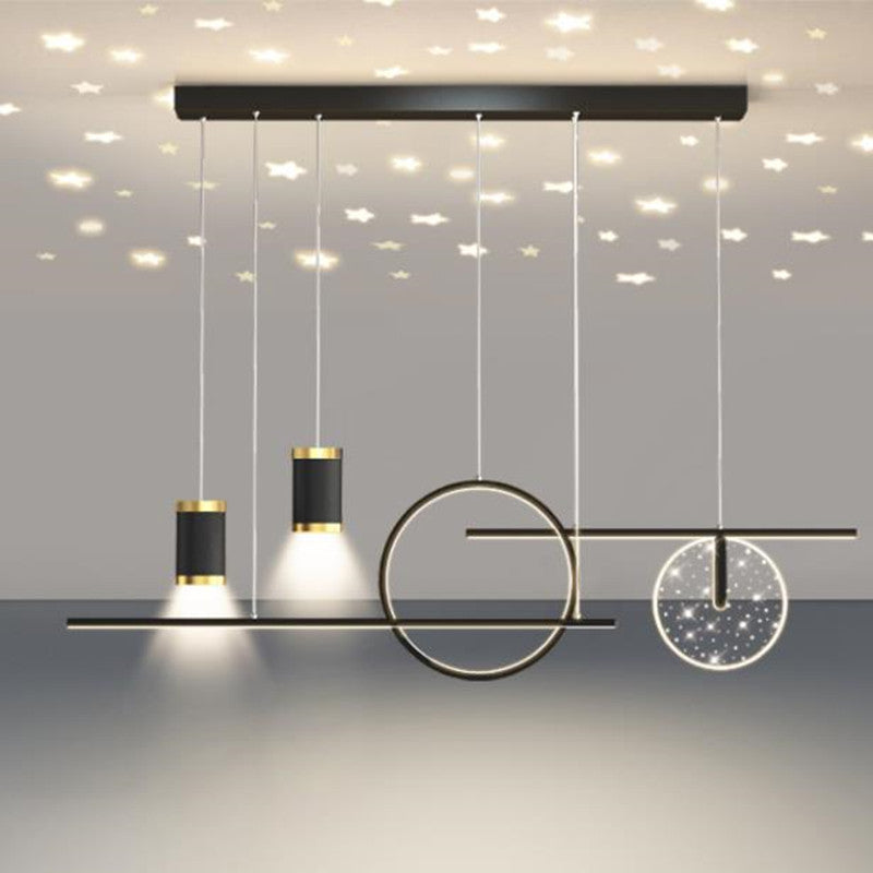 Madina Moderne Bescheiden Luxe LED Hanglampen Zwart/Wit/Goud Metaal Eetkamer