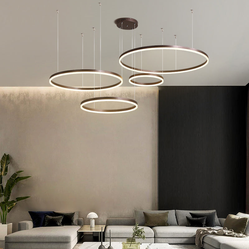 Alonza Moderne Grote  Hanglampen Wit Metaal Slaapkamer  Woonkamer Tir-Cirkel