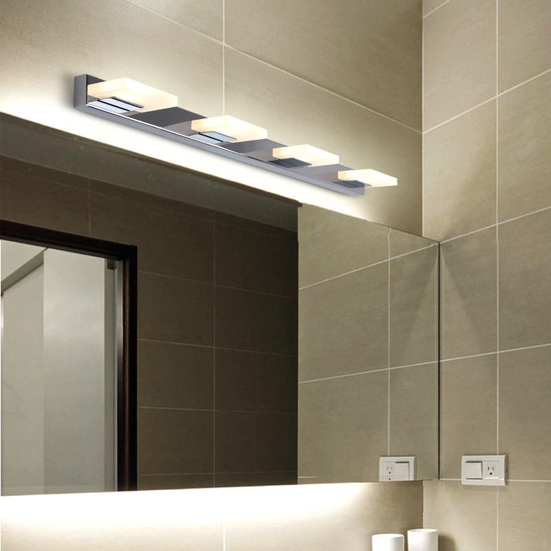 Leigh Moderne LED Wandlamp Zilver Metaal Slaapkamer Badkamer