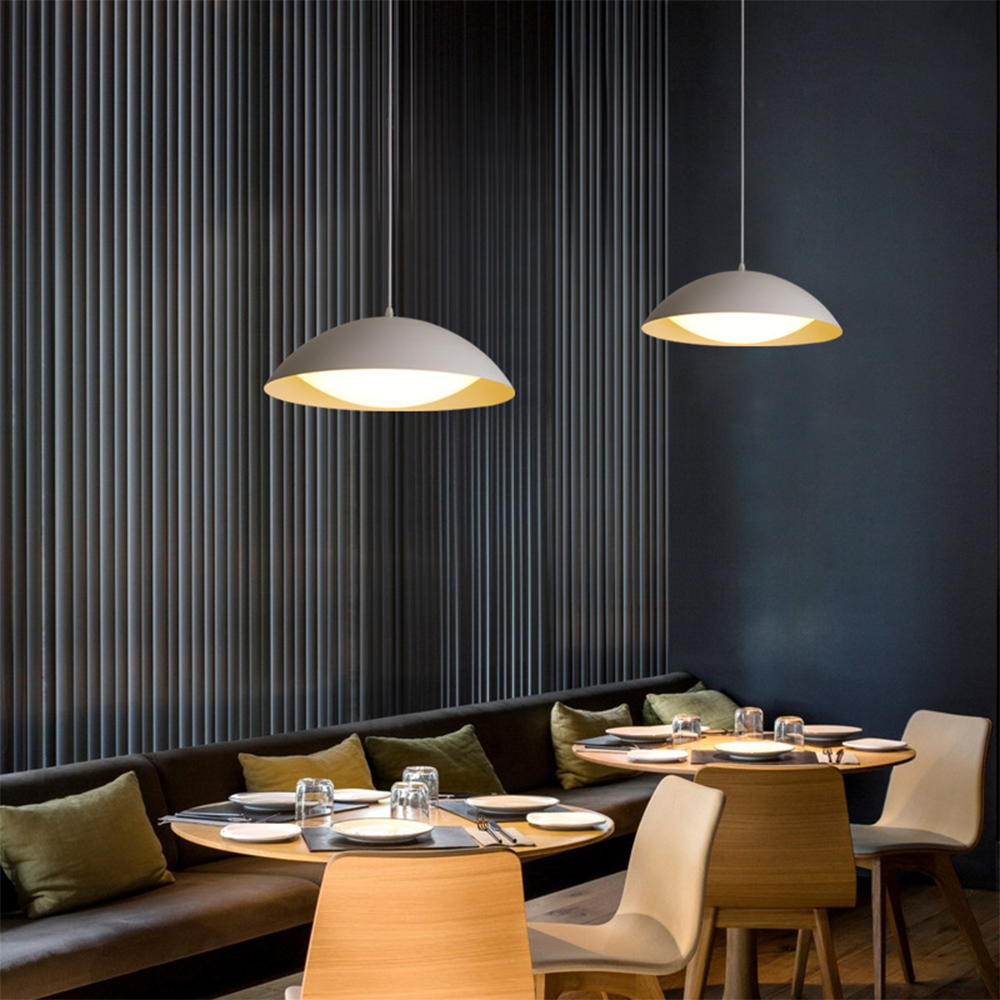 Hailie Moderne Minimalistisch Hanglampen Wit Metaal Eetkamer