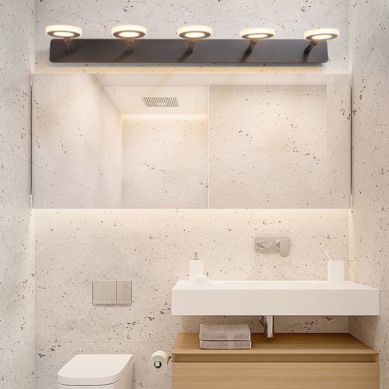 Leigh Moderne Ronde LED Wandlamp Metaal/Acryl Zwart Slaap/Woon/Badkamer