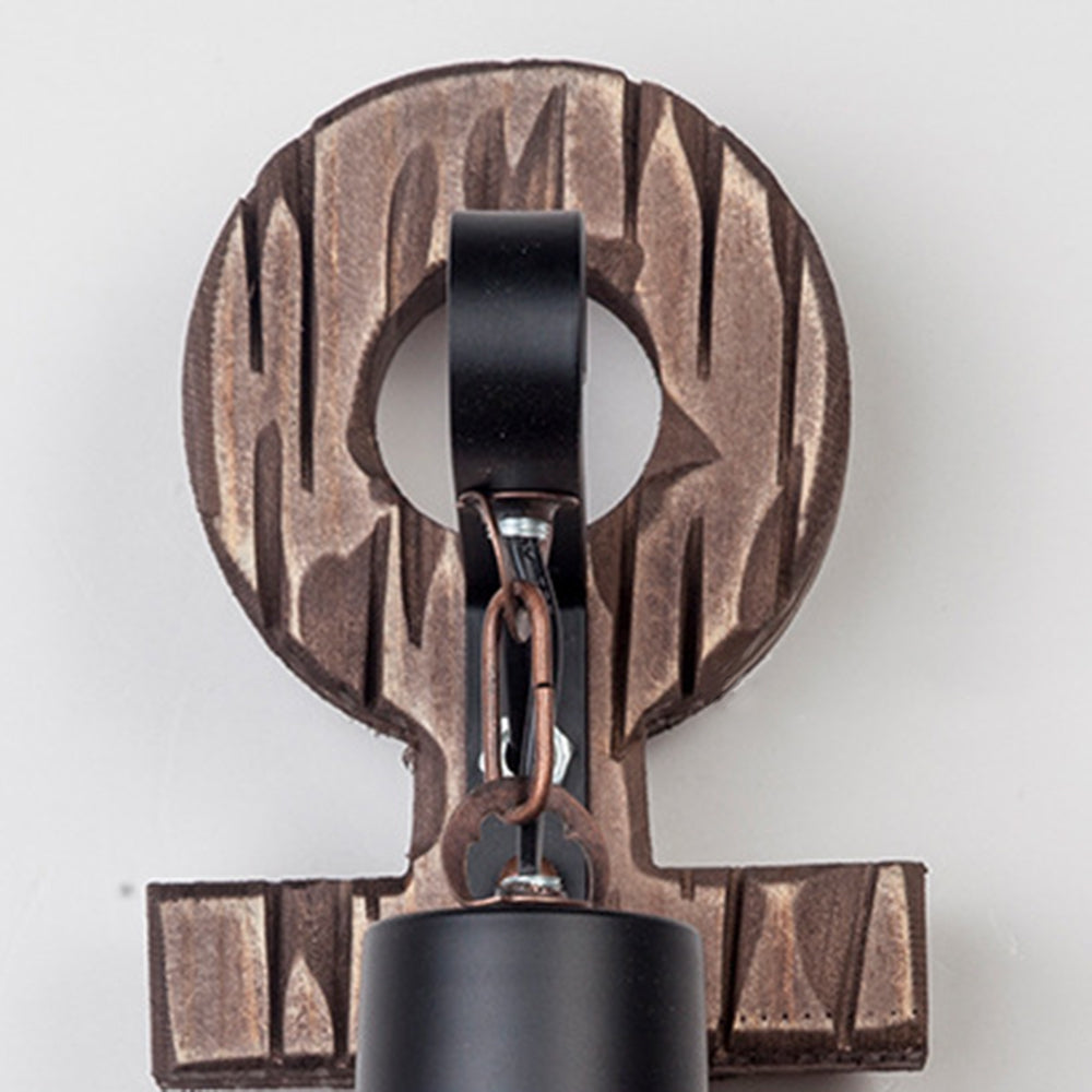 Carina Anchor Lantern Wall Lamp, Vintage/Antique, Wood, Bedroom
