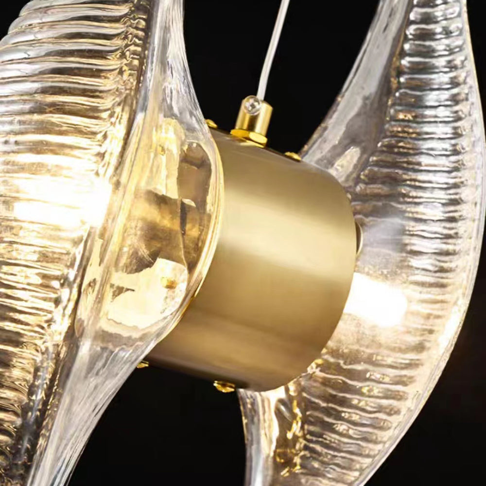 Kirsten Moderne Kleine Shell LED Hanglamp Goud Glas Metaal Slaapkamer