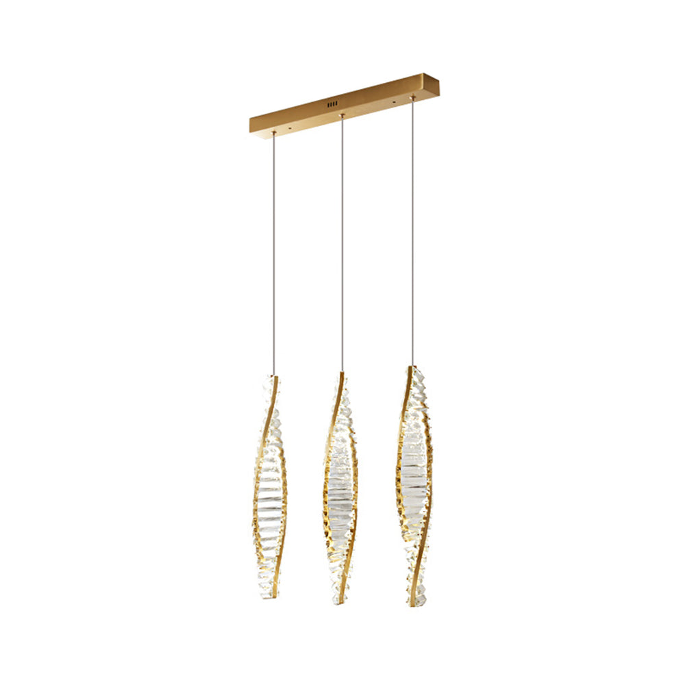 Marilyn Moderne Spiraalvormige Strook Hanglamp  Metalen/Kristal Zwart/Goud Woon/Slaap/Eetkamer