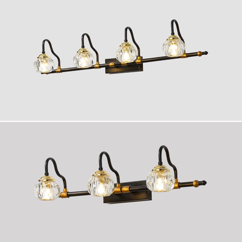 Kristy Moderne Bol LED Wandlamp Metaal/Acryl Zwart Slaap/Woon/Badkamer