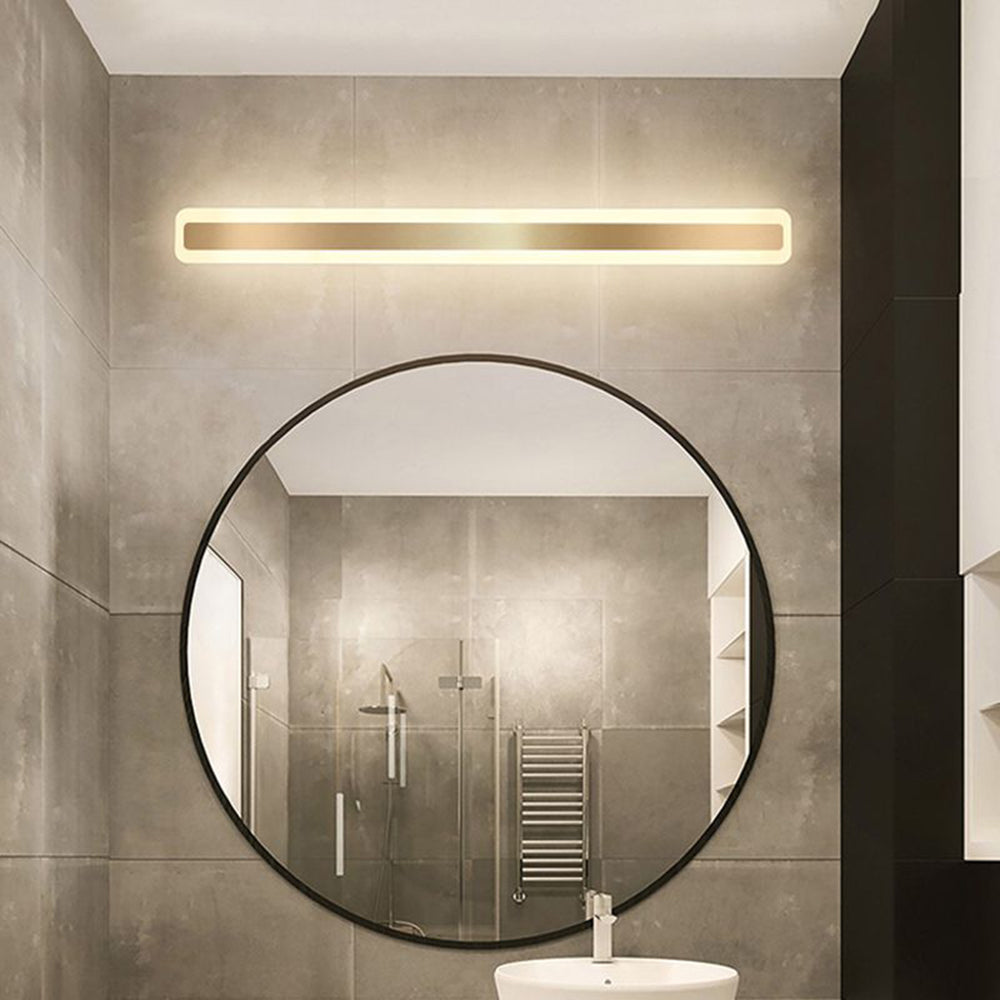 Leigh Moderne Rechthoekige Wandlamp Goud Metaal Badkamer Slaapkamer