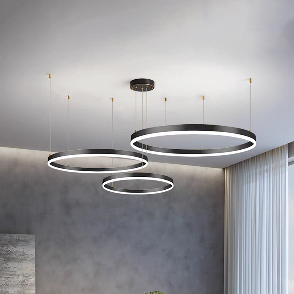 Alonza Moderne Grote  Hanglampen Wit Metaal Slaapkamer  Woonkamer Tir-Cirkel