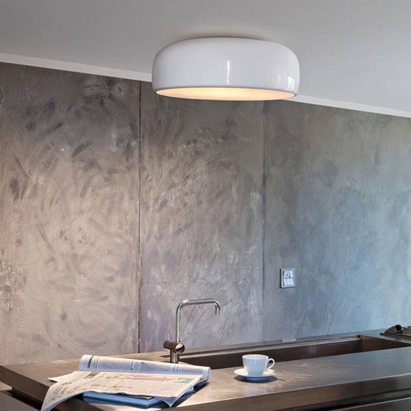 Leilani Ronde LED Plafondlampen Wit Zwart Metaal Acryl Woonkamer