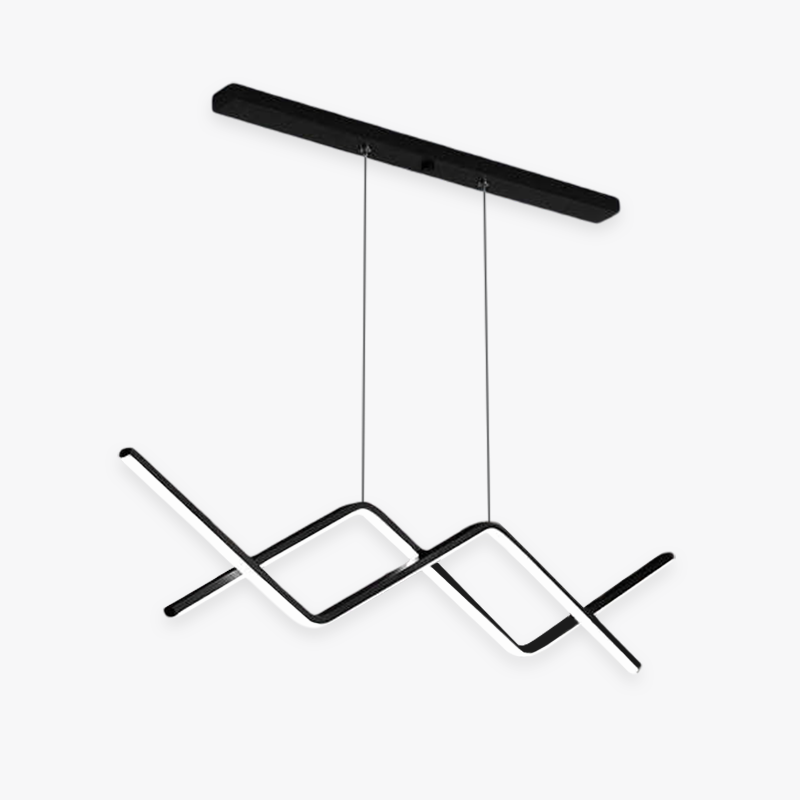 Louise Moderne Dubbel Curve Hanglampen Zwart Goud Metaal Eetkamer