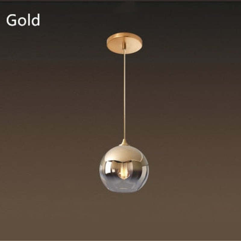 Levy Modern Sferisch Hanglampen Goud Zilver Glass Woonkamer