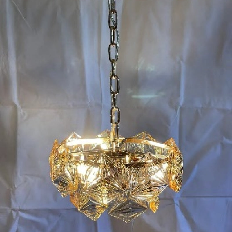Marilyn Retro LED Kroonluchter Grijs Metaal Kristal Eetkamer Woonkamer