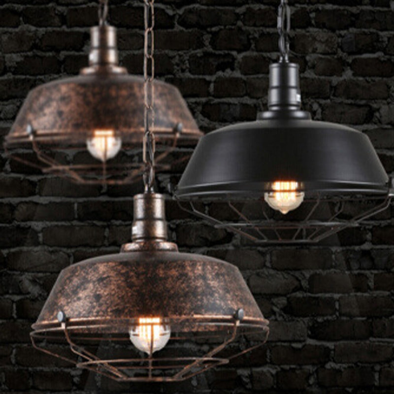 Valerio Rustieke Industriële Hanglamp Voor Zwart En Roest