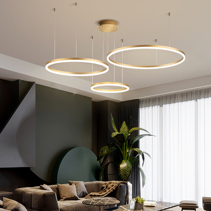 Alonza Moderne Grote  Hanglampen Wit Metaal Slaapkamer  Woonkamer Tir-Cirkel