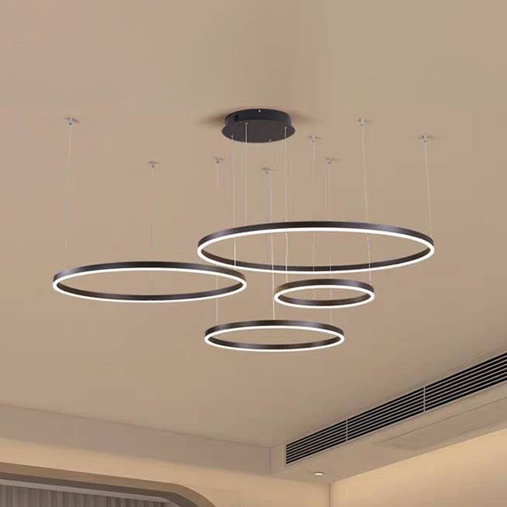 Alonza Moderne Grote  Hanglampen Wit Metaal Slaapkamer  Woonkamer Tir-Cirkel