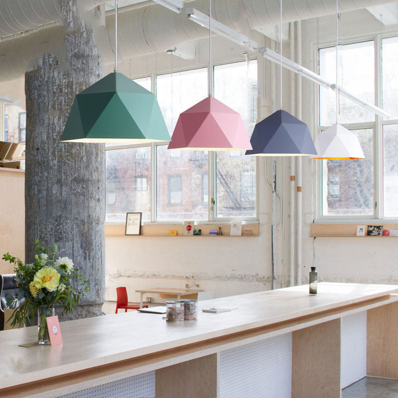 Morandi Moderne Kleine LED Hanglampen Geel Blauw Metaal Eetkamer