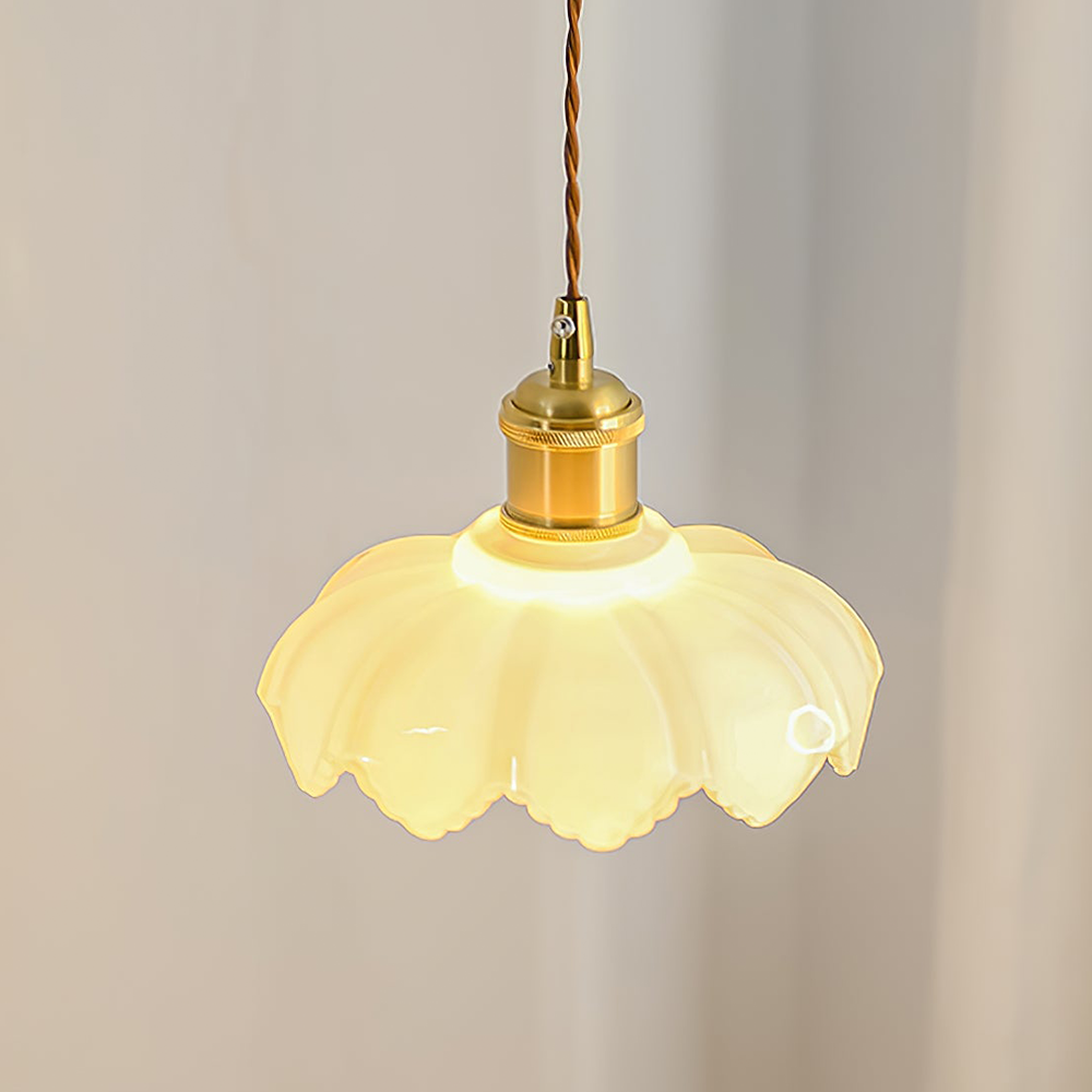 Lily Frans Bloemblaadje Hanglampen Metaal Glas Slaapkamer Woonkamer