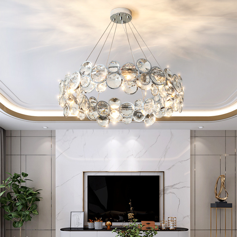 Marilyn Modern LED Ronde Kroonluchters Kristal Metaal Woonkamer