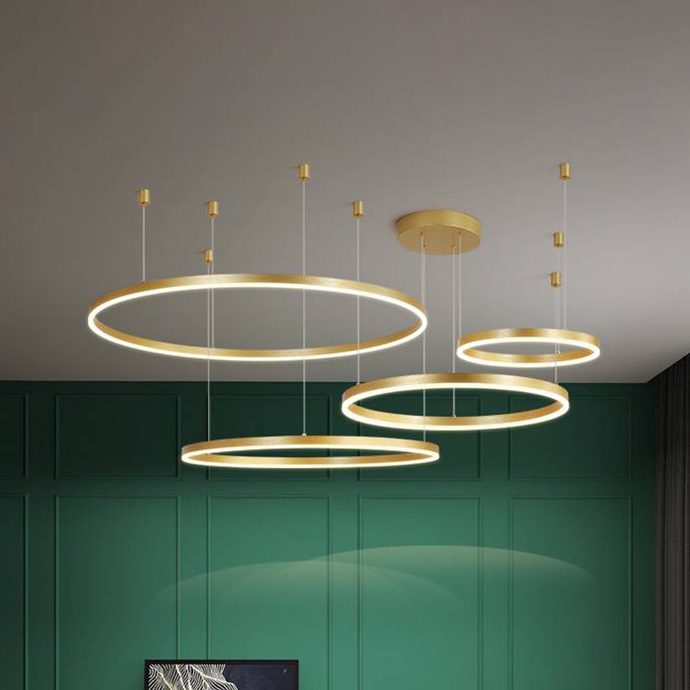 Alonza Moderne Grote  Hanglampen Wit Metaal Slaapkamer  Woonkamer Tir-Cirkel