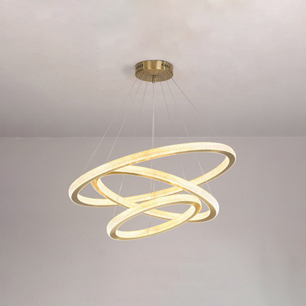 Kirsten Moderne Ronde LED Hanglamp Metaal/Acryl Goud Slaap/Woon/Eetkamer