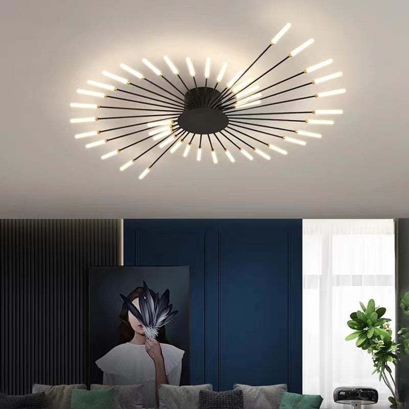 Lowry Grote LED Plafondlampen Wit Metaal Woonkamer Slaapkamer Hotel