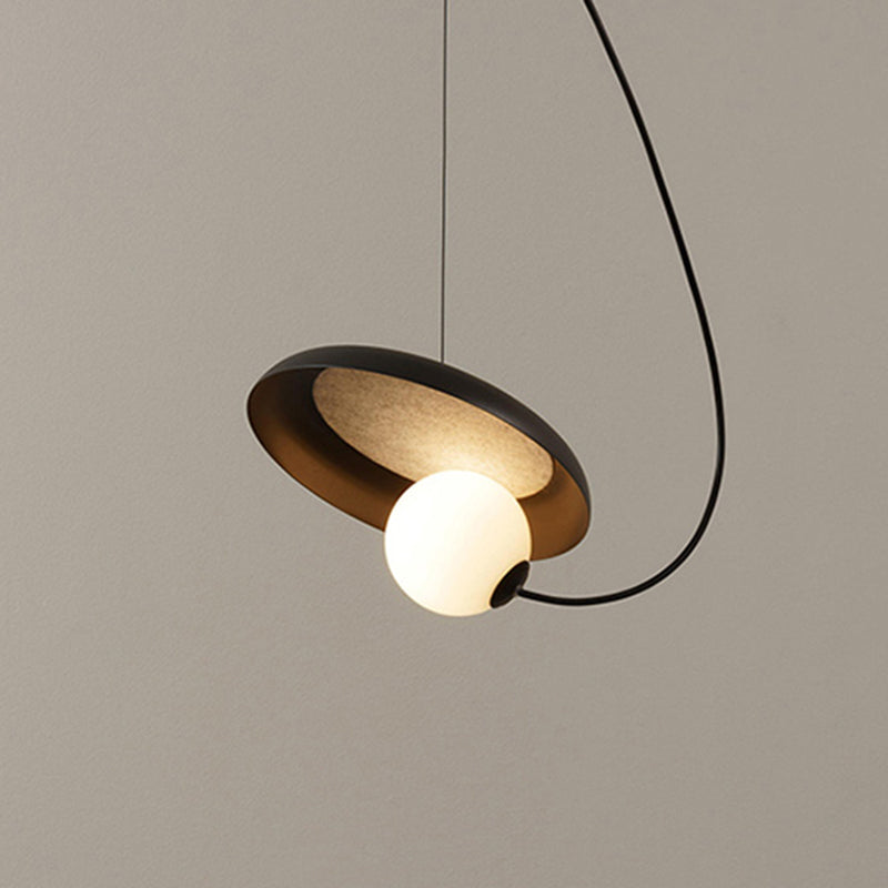 Elio Stijlvolle Art Deco Hanglampen Zwart/Wit/Koper Slaap/Woonkamer