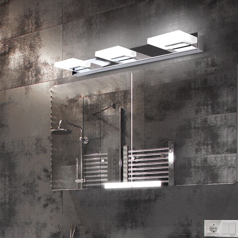 Leigh Moderne LED Wandlamp Zilver Metaal Slaapkamer Badkamer