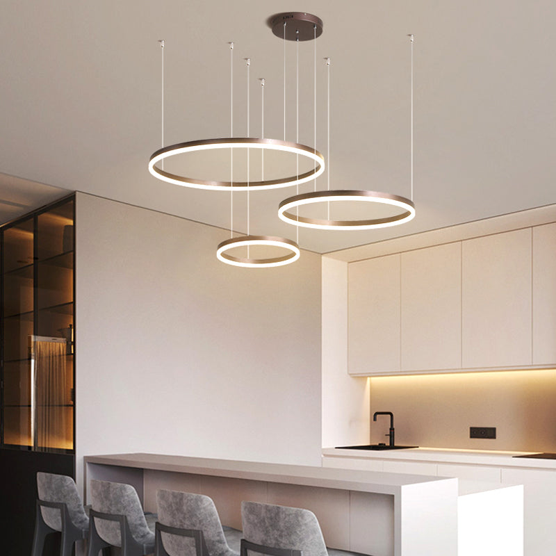 Alonza Moderne Grote  Hanglampen Wit Metaal Slaapkamer  Woonkamer Tir-Cirkel