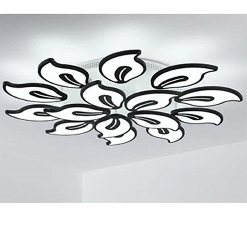 Hana Design Bloemvorm LED Plafondlamp Metaal/Acryl Wit/Zwart Woon/Slaapkamer