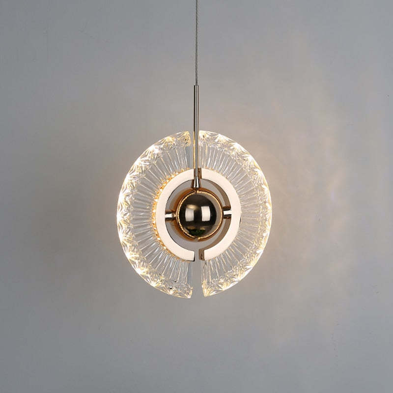 Kristy Modern Draaibaar Hanglamp Goud Metaal Acryl Woonkamer Slaapkamer
