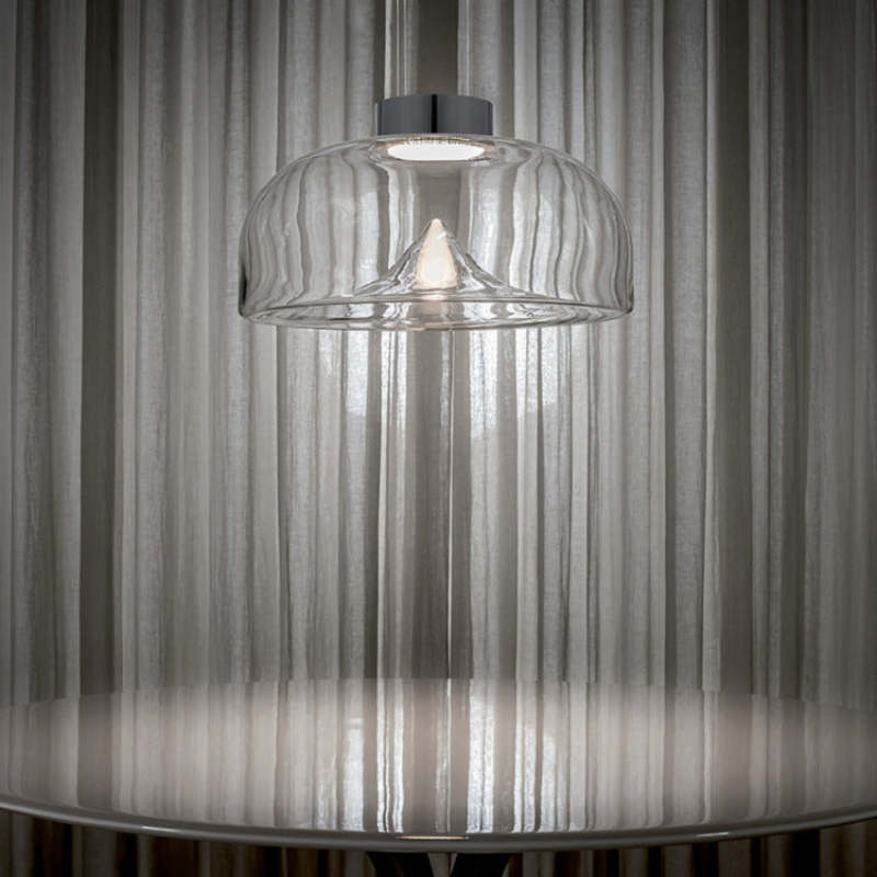 Herbert Design Berg LED Hanglamp Metaal/Glas Transparant Woon/Slaap/Kinderkamer