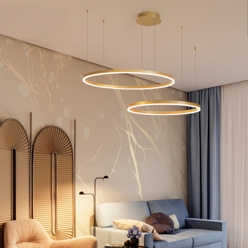 Alonza Moderne Grote  Hanglampen Wit Metaal Slaapkamer  Woonkamer Tir-Cirkel