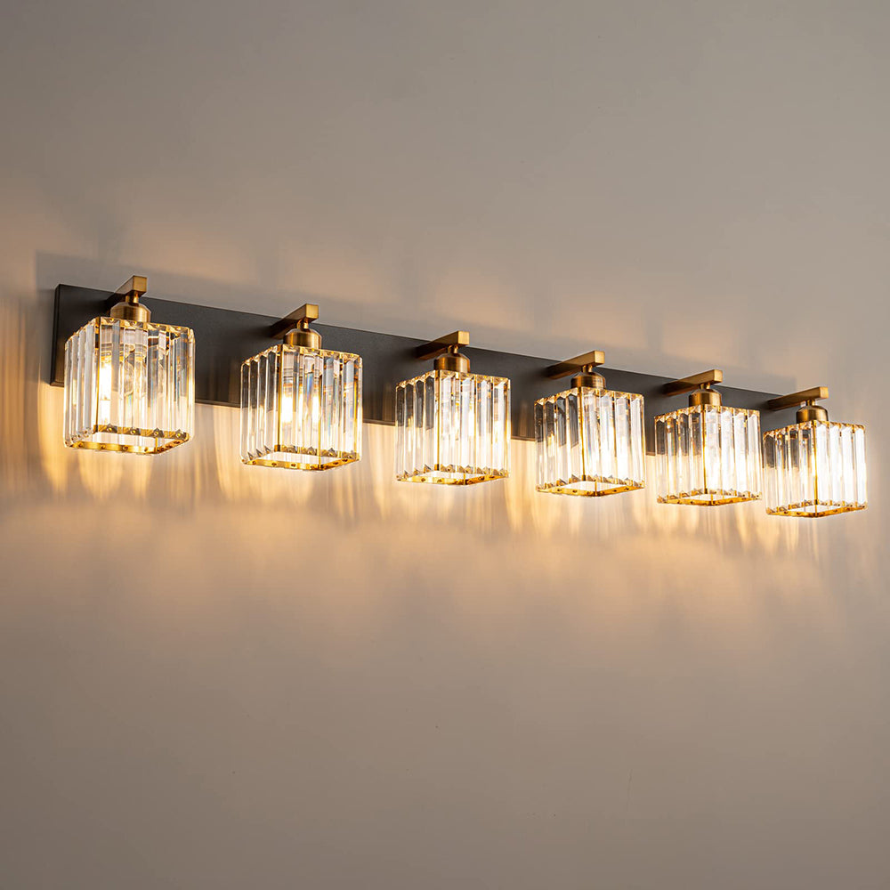 Kirsten Vintage Design LED Metalen/Kristallen Wandlamp Voor Spiegel Goud Badkamer