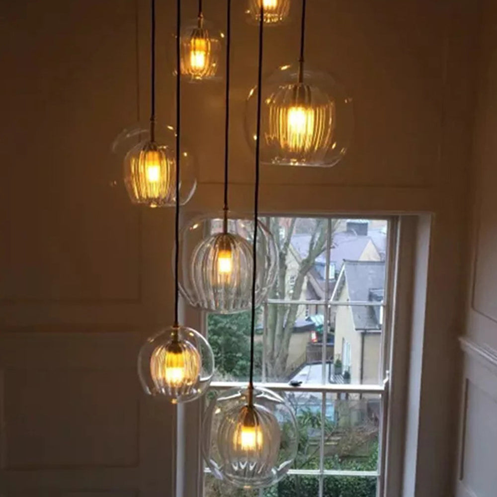 Hailie Modene Bol LED Hanglamp Metaal/Glas Helder/Amber Slaap/Eet/Woonkamer
