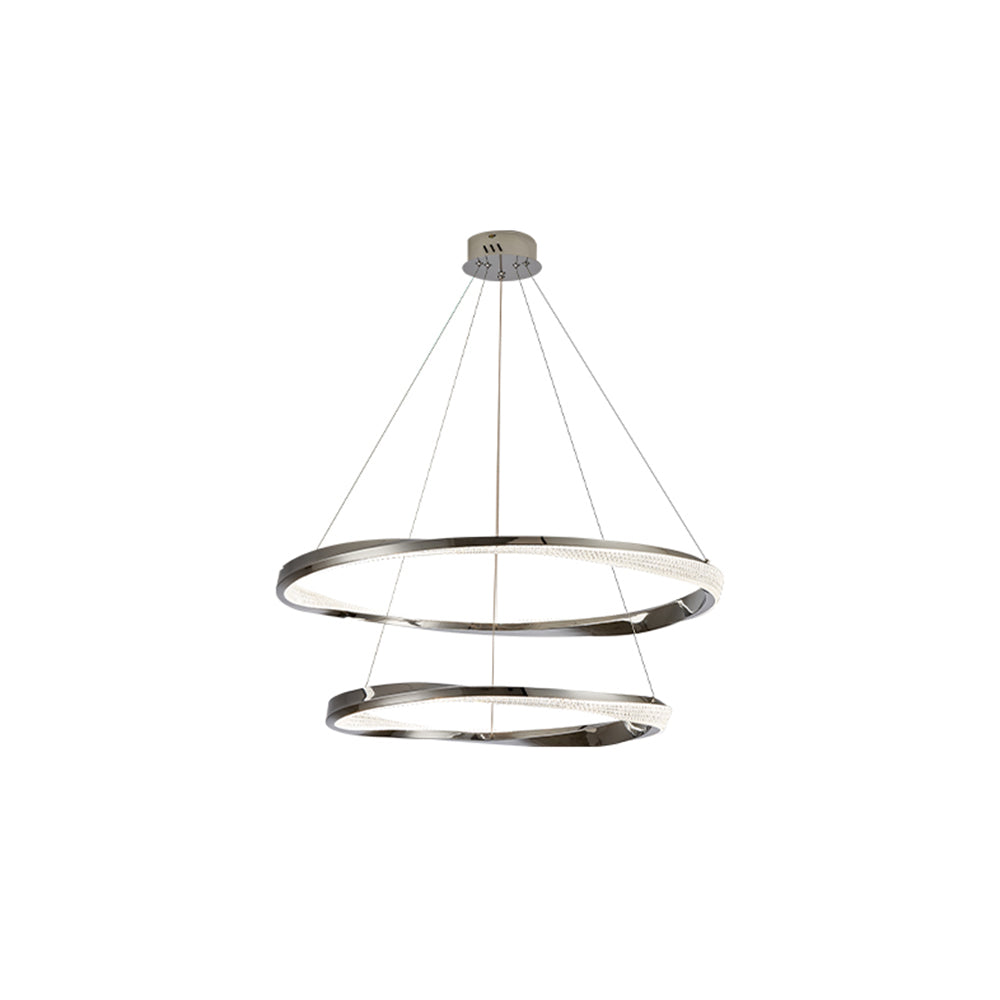 Alonza Minimalist  Ring Spiral Shape Metal Pendant Light,Gold