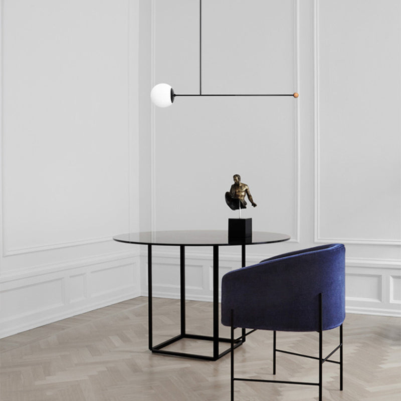 Elio Minimalistische Ronde Metalen LED Hanglamp, Eetk/Woonkamer