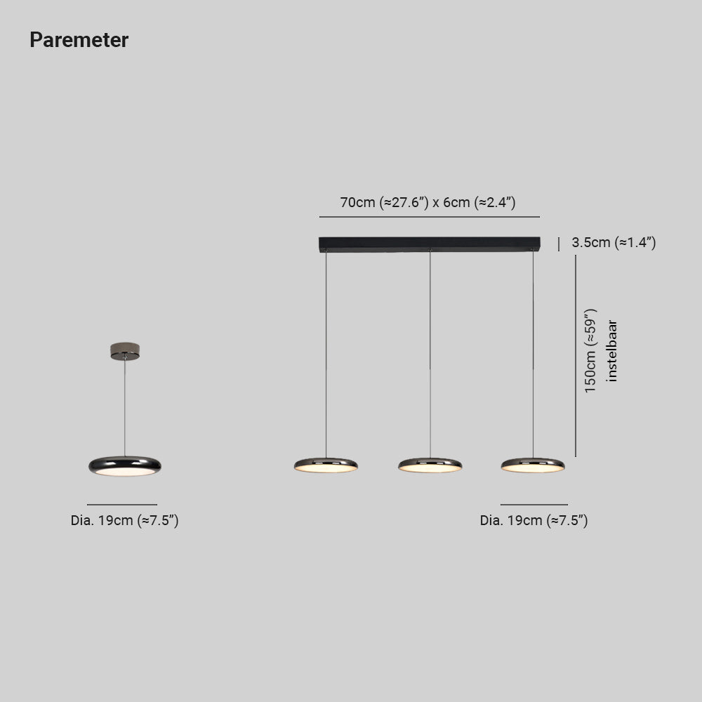 Leilani Modern Ronde LED Hanglampen Zwart Wit Metaal Acryl Woonkamer