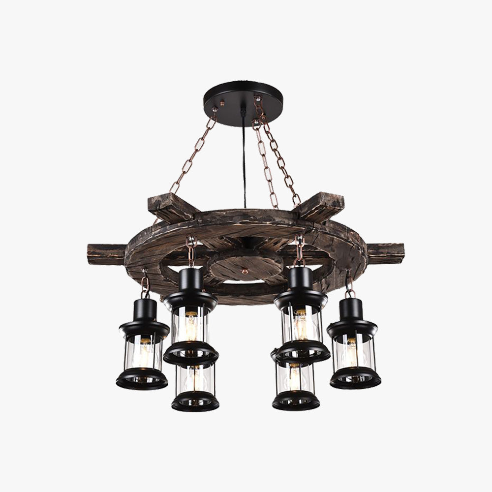 Brio Industriële Piraten LED Hanglamp Hout/Metaal Woonkamer/Bar/Restaurant