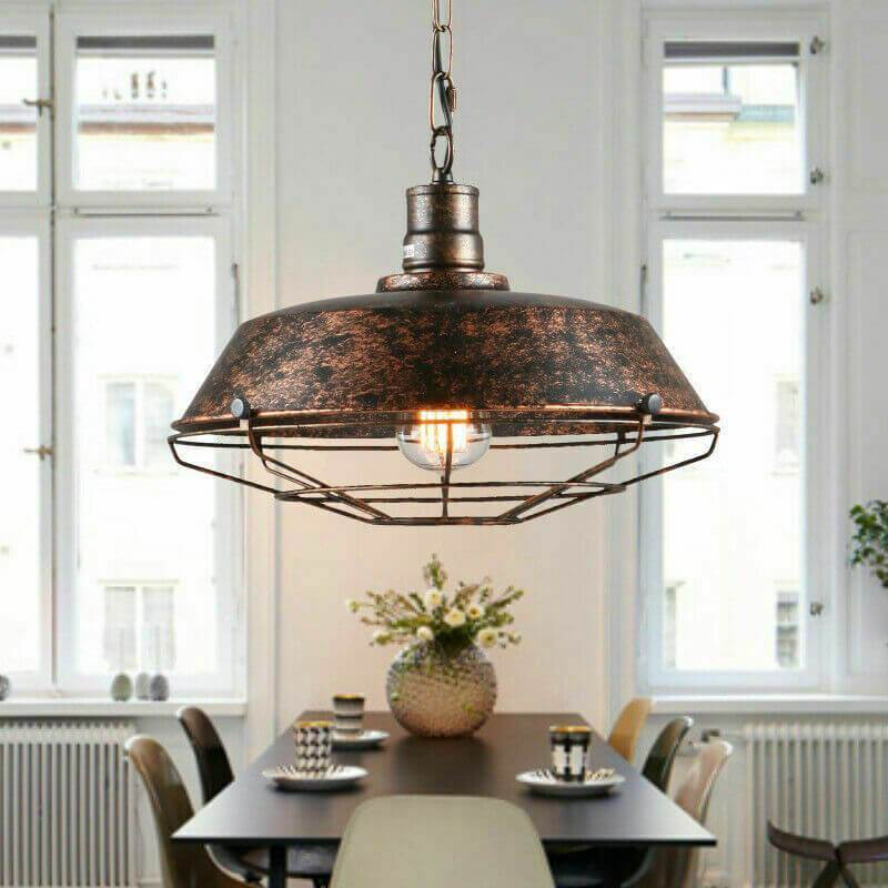Valerio Rustieke Industriële Hanglamp Voor Zwart En Roest