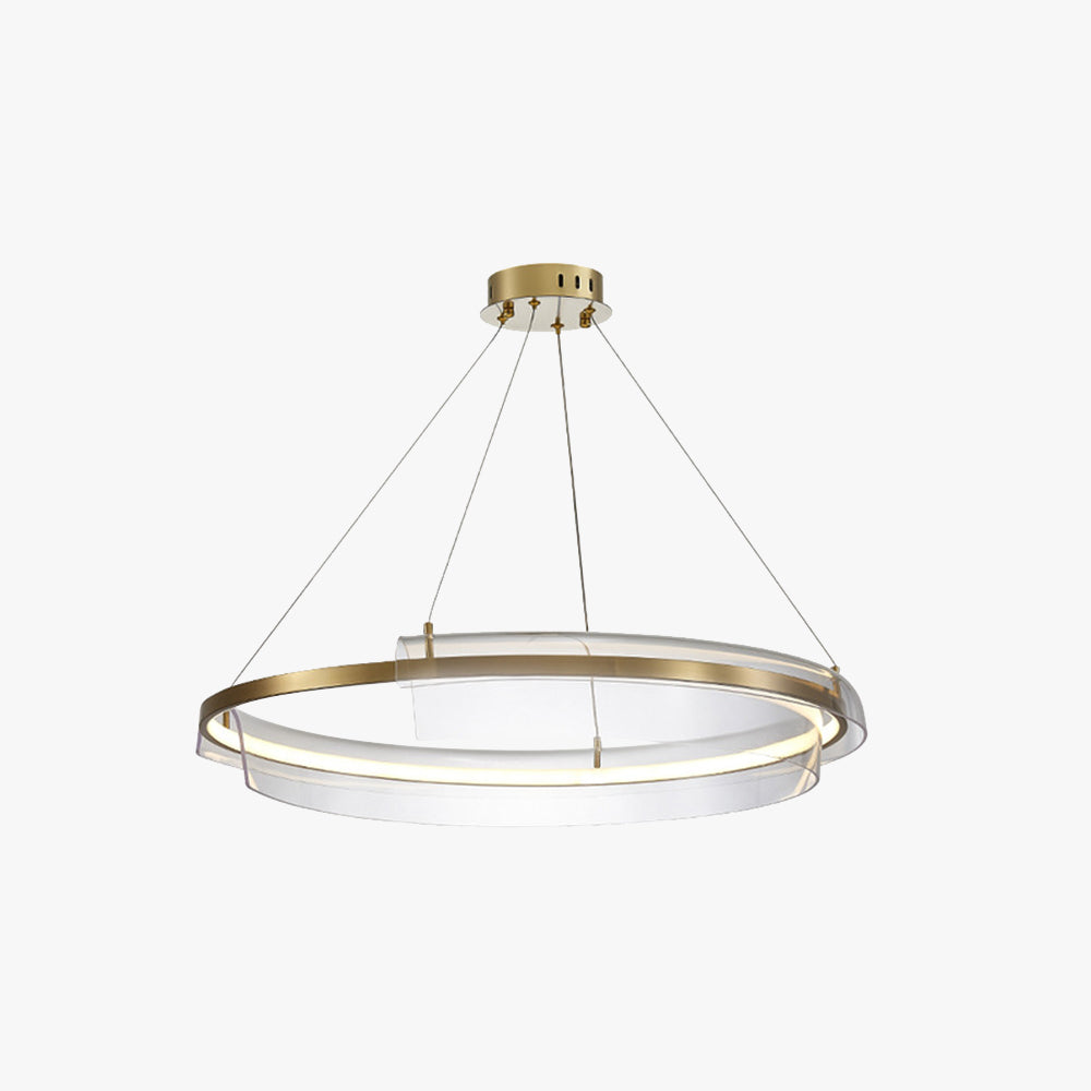 Alonza Minimalist Annular Metal Pendant Light,Gold