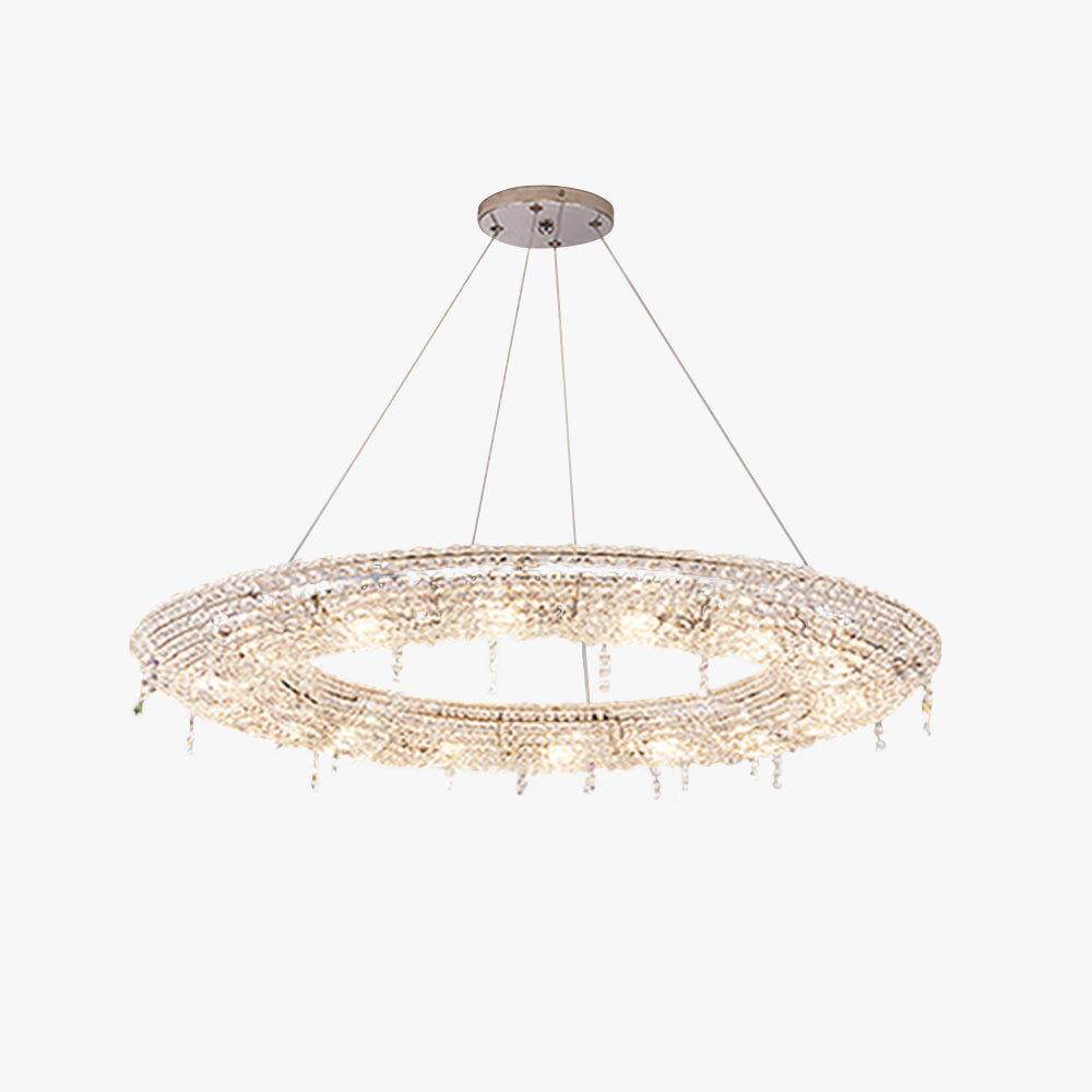 Kristy Moderne Ronde LED Hanglamp Metaal/Crystal Transparant Slaap/Woon/Eetkamer