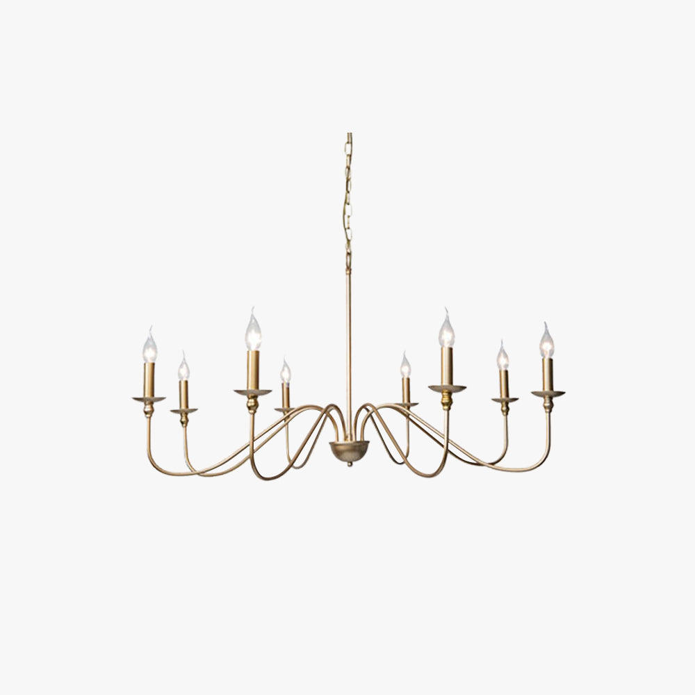 Valerio Vintage LED  Kroonluchter Zwart Goud Metaal Slaapkamer Woonkamer