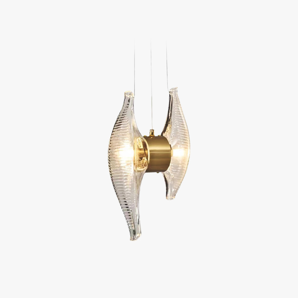 Kirsten Moderne Kleine Shell LED Hanglamp Goud Glas Metaal Slaapkamer