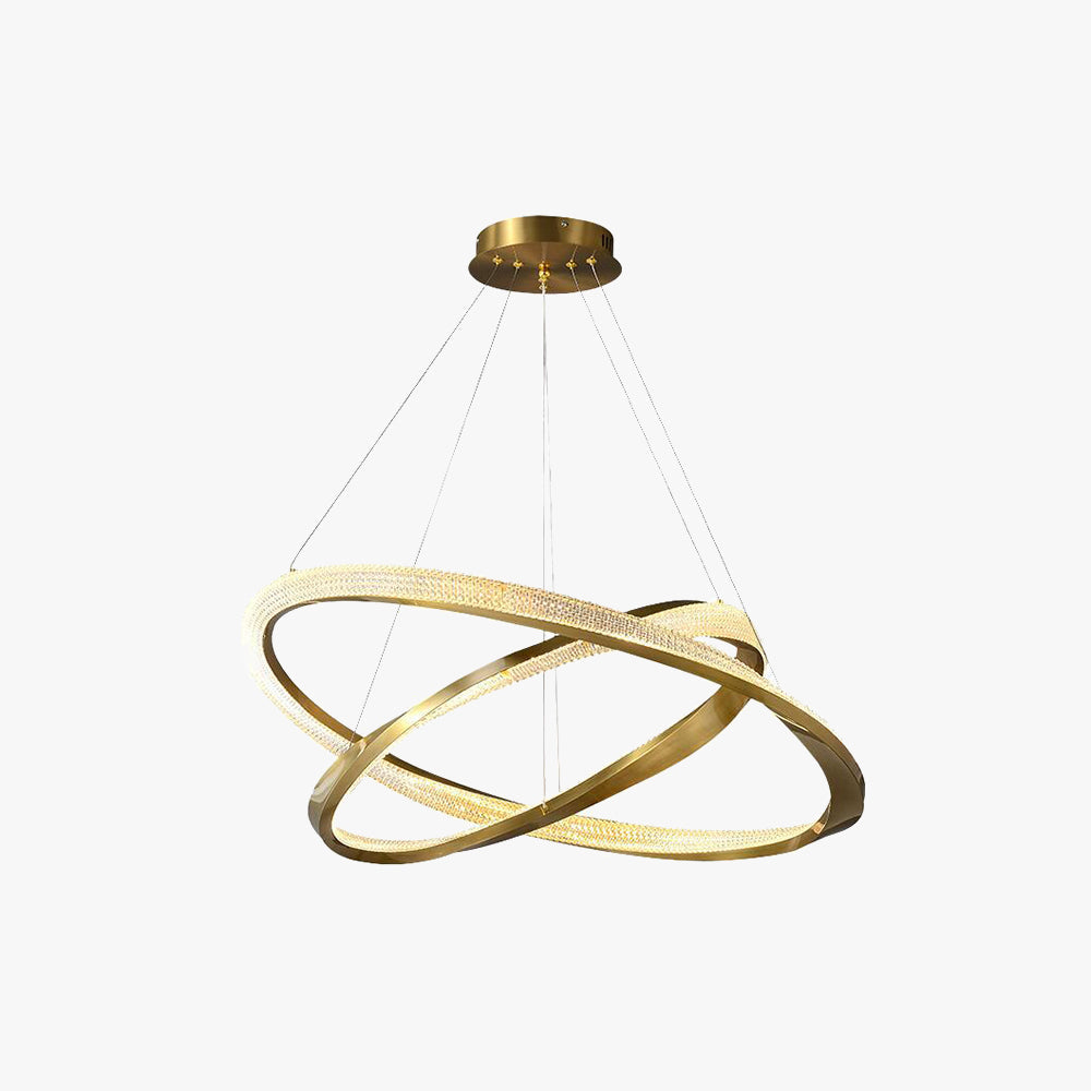 Alonza Minimalist  Ring Spiral Shape Metal Pendant Light,Gold