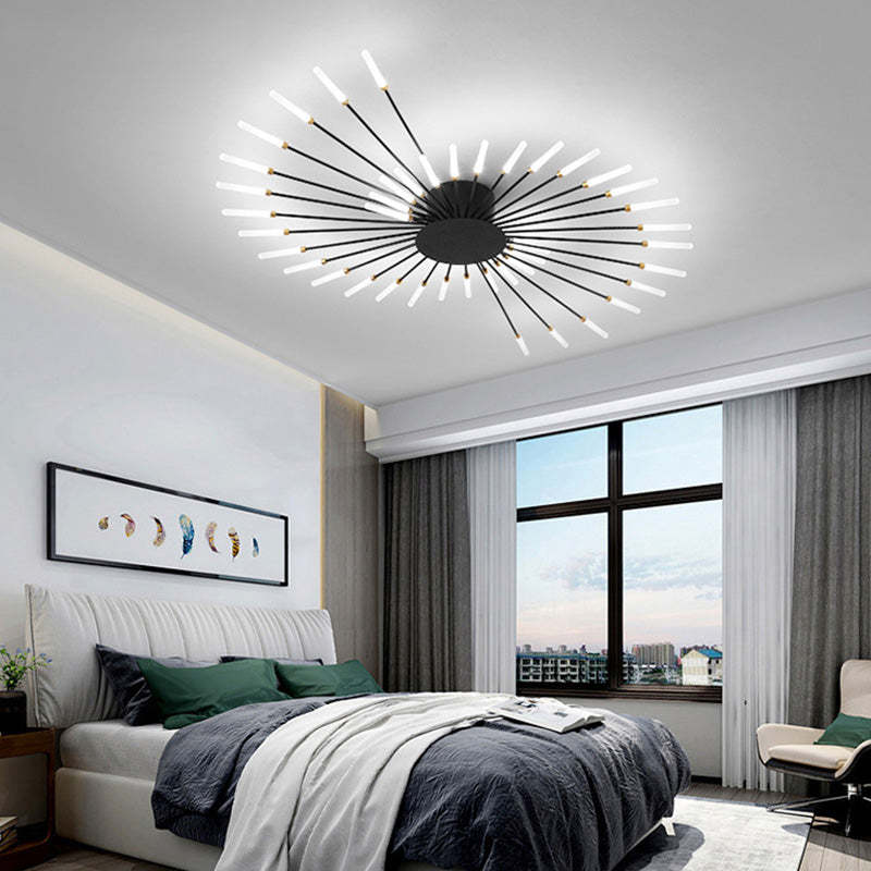Lowry Grote LED Plafondlampen Wit Metaal Woonkamer Slaapkamer Hotel