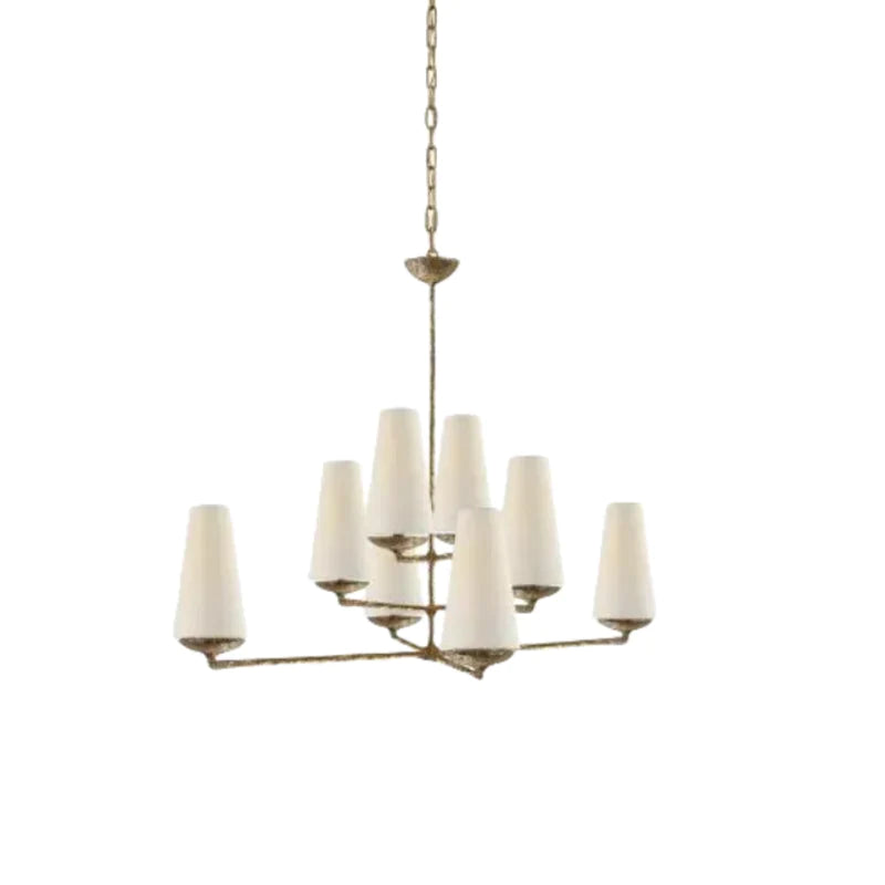 Hugo Design LED Kroonluchter Wit Zwart Metaal Slaap/Woon/Keuken