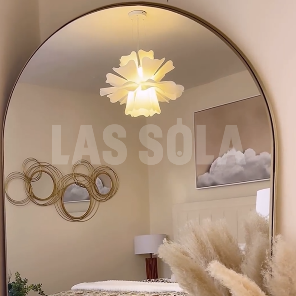 Carina Moderne Design Hanglamp Bloem Wit Metaal Woonkamer Slaapkamer