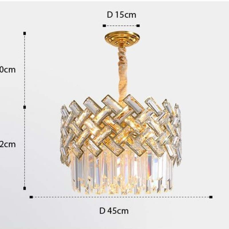 Marilyn Design LED Hanglamp Metaal/Kristal Slaapkamer/Woonkamer/Eetkamer